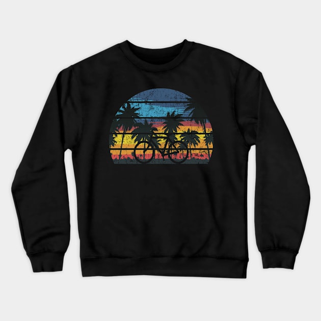 Retro Cycling Vintage Bike Rider Crewneck Sweatshirt by Happy Shirt